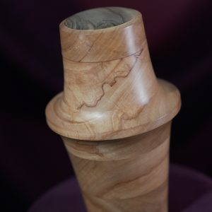 Wooden pet urn, Applewood - close-up