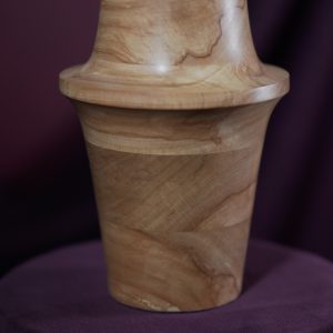 Wooden pet urn, Applewood - close-up