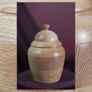 Wooden pet urn, Red oak